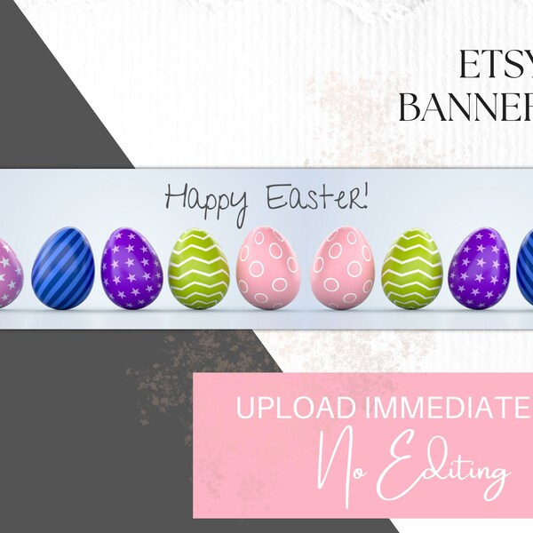 Easter Etsy Banner, Etsy Shop Banner Easter, Easter Shop Cover, Selling on Etsy,Spring Etsy Shop Banner