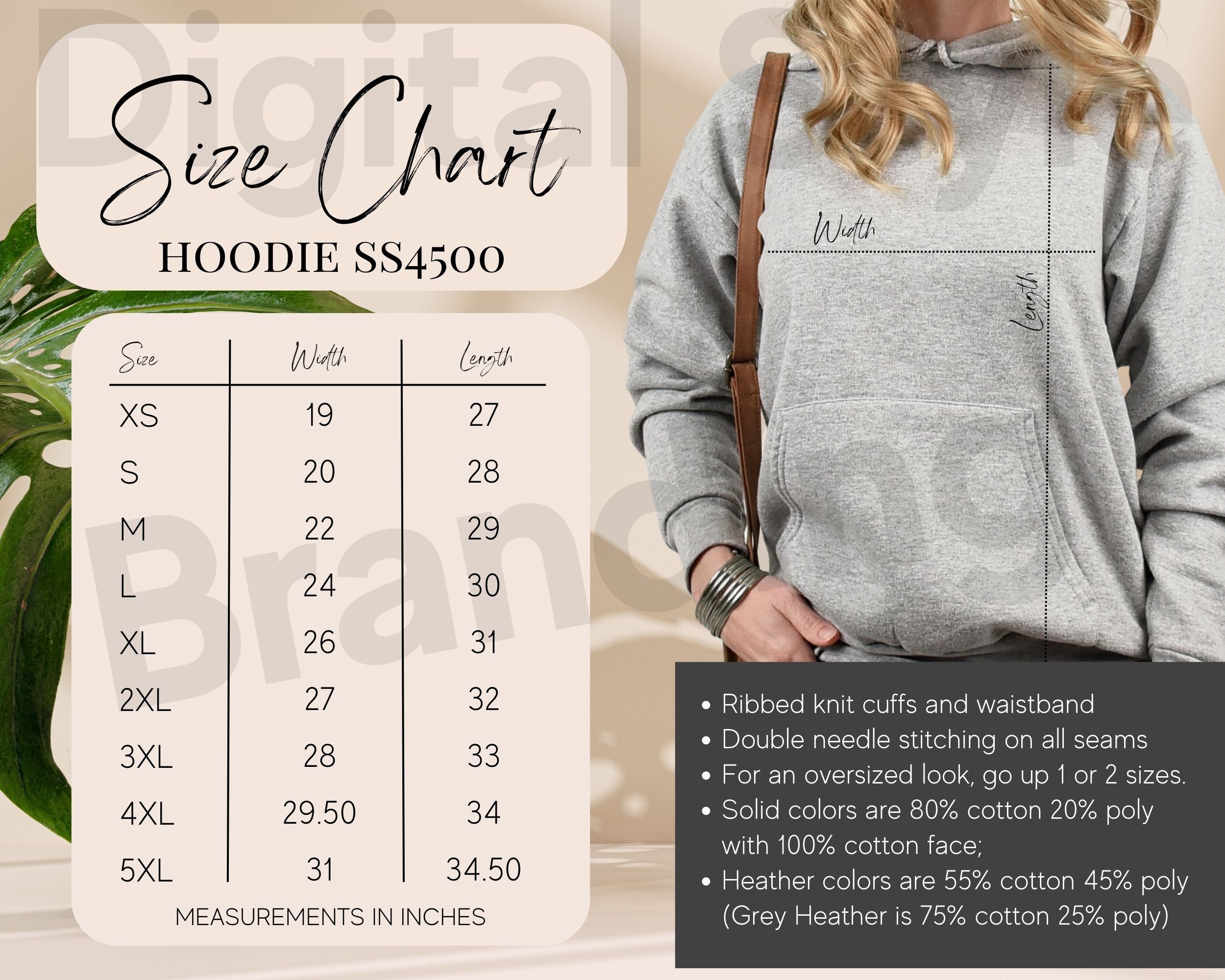 SS4500 Size Chart Ss4500 Mockup Size Chart for Independent - Etsy