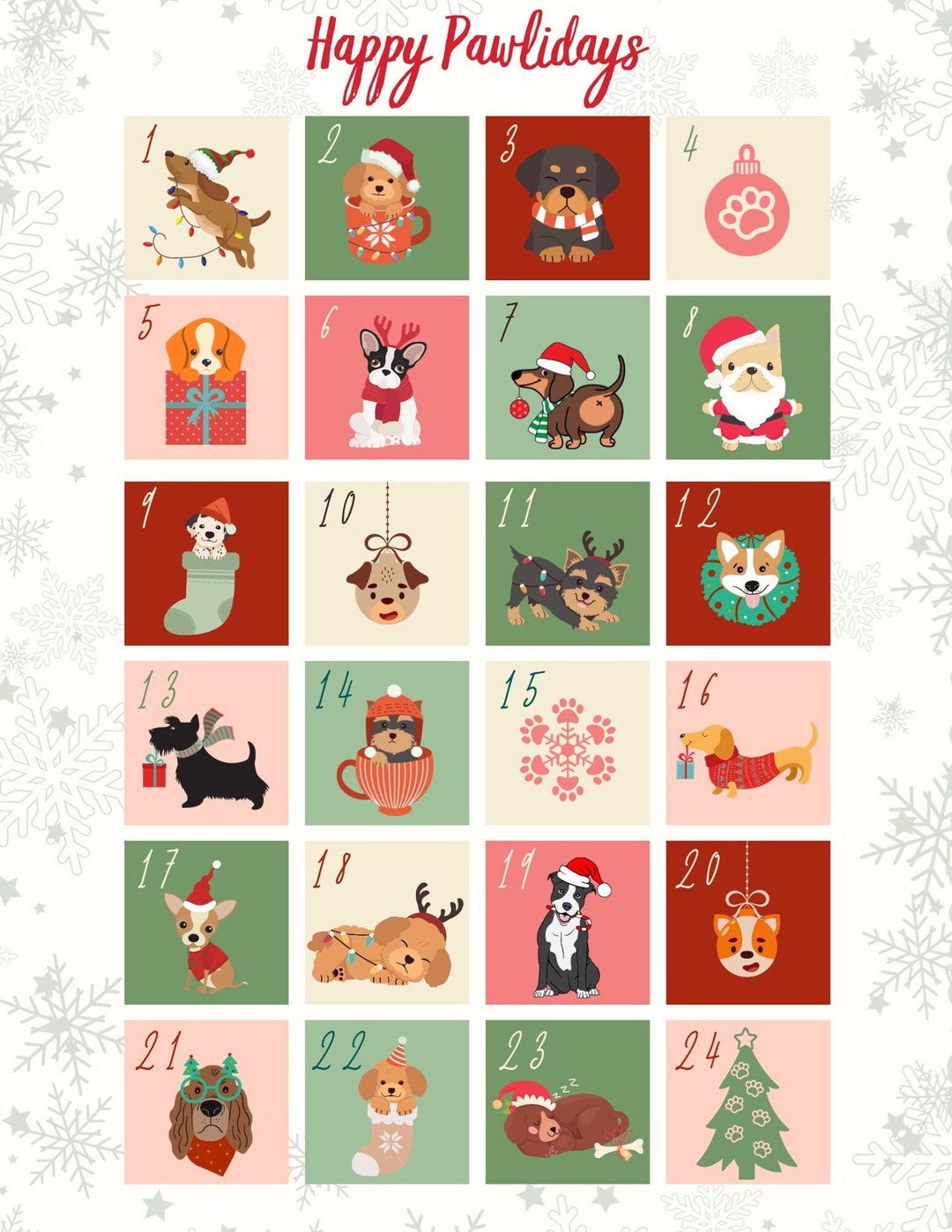 Happy Pawlidays Advent Calendar Etsy