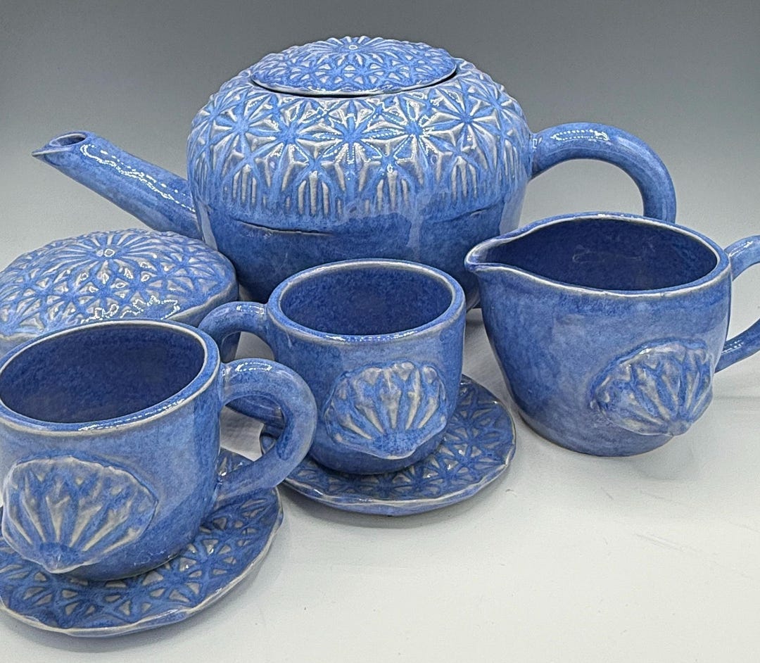 Blue Tea Set - Etsy