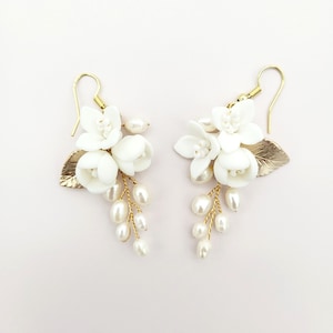 Pendientes de Novia Boho • Pendientes de Perlas Novia • Pendientes de Boda • Pendientes de Perlas de Novia • Pendientes de Perlas Boho • Pendientes de Novia Boda