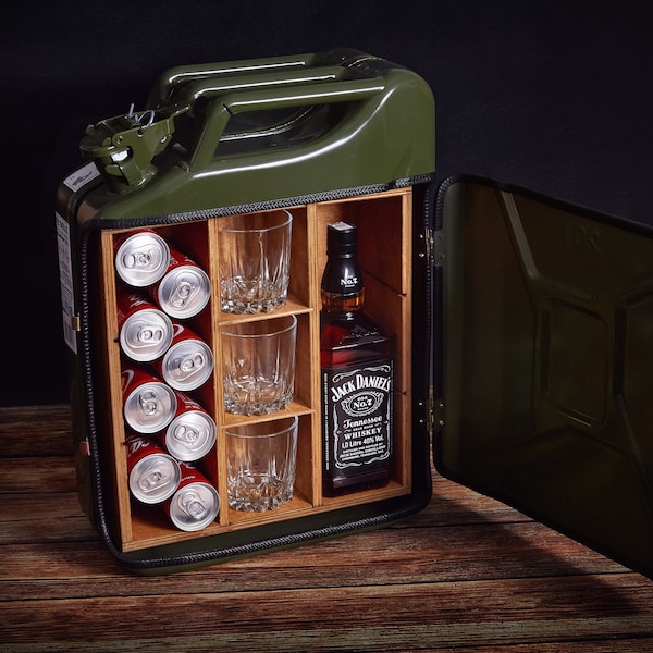 Jerry Can Bar | Personalized mini bar | Jerry Can Mini Bar | Bar cart | For the husband | For boyfriend | For dad  | A gift for a man