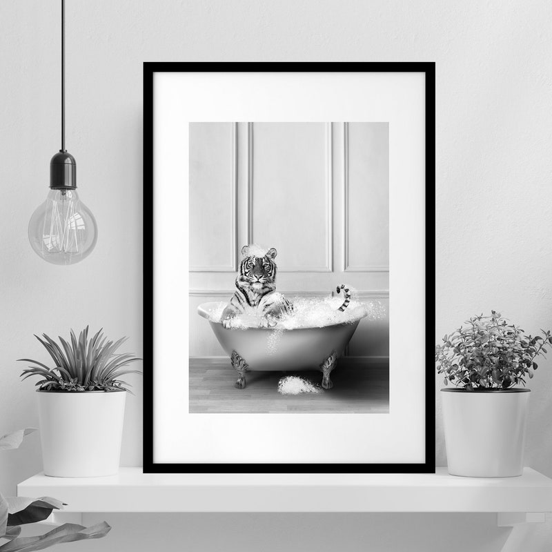 Baby Tiger in Bathtub - Etsy