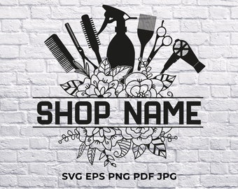 HAIR DRESSER SVG Logo, Friseur svg, Hairstylist Monogramm, Hairstylist Monogram svg, Hair Stylist svg