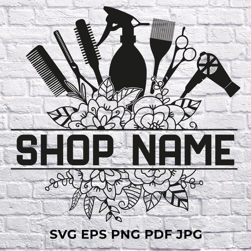 Logo SVG FRYZJERA, Fryzjer svg, Monogram fryzjera, Monogram fryzjera svg, Stylista fryzur svg