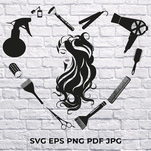 Hairdresser Svg, Beautician Svg, Hair Dresser Svg, Hair Dresser Logo, Hairstylist Monogram