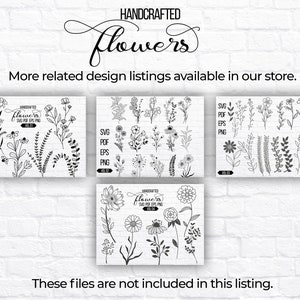 Wildflower Svg, Flower Svg Bundle, Floral Svg Bundle, Plant Svg Bundle, Botanic Svg Bundle