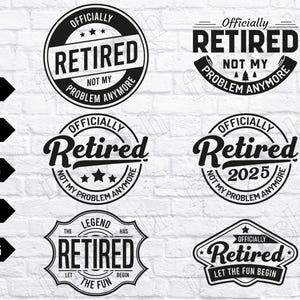 Exklusives SVG-Bundle 2025, Ideal für Cricut-, Gravur- und Schnittdateien, Geschenk offiziell im Ruhestand, Legende ist SVG-Tshirt im Ruhestand
