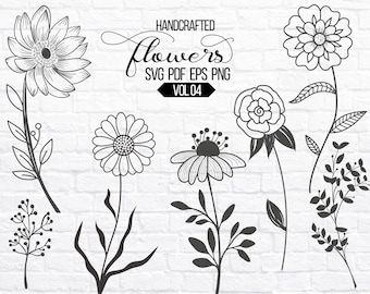 WILDFLOWER SVG BUNDLE, Wildflowers Svg, Floral Svg, Svg Files For Cricut, Wildflower, Flower Svg
