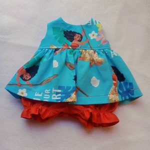 Baby Alive and Reborn / Silicone Baby Doll Clothes. Dress and Bloomers 10&quot; 12&quot; or 15&quot; Princess Moana