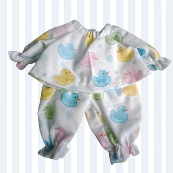 Baby Alive/Reborn Silicone Doll Clothes Flannel Pajamas Lots of Sizes Baby  Ducks