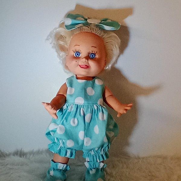 Dress For Galoob Baby Face Doll, Galoob Baby Face Doll 13 In Doll - Foto 11