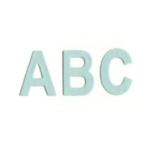 Aqua Gestanzte Buchstaben