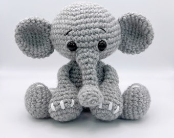 CROCHET PATTERN | crochet elephant | amigurumi elephant pattern | crochet animal pattern | easy amigurumi pattern | Instant PDF download