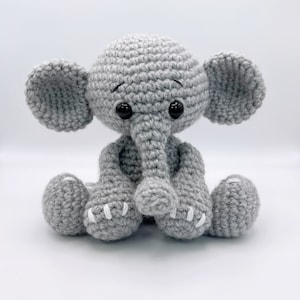 CROCHET PATTERN | crochet elephant | amigurumi elephant pattern | crochet animal pattern | easy amigurumi pattern | Instant PDF download