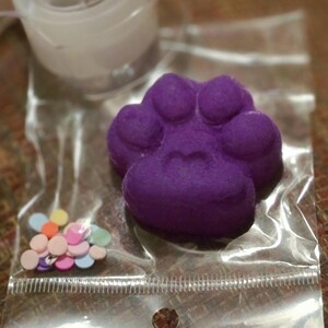 Flocked Paw Print Squishy Toy, Soft Rubber Fidget, Dog Lover Gift