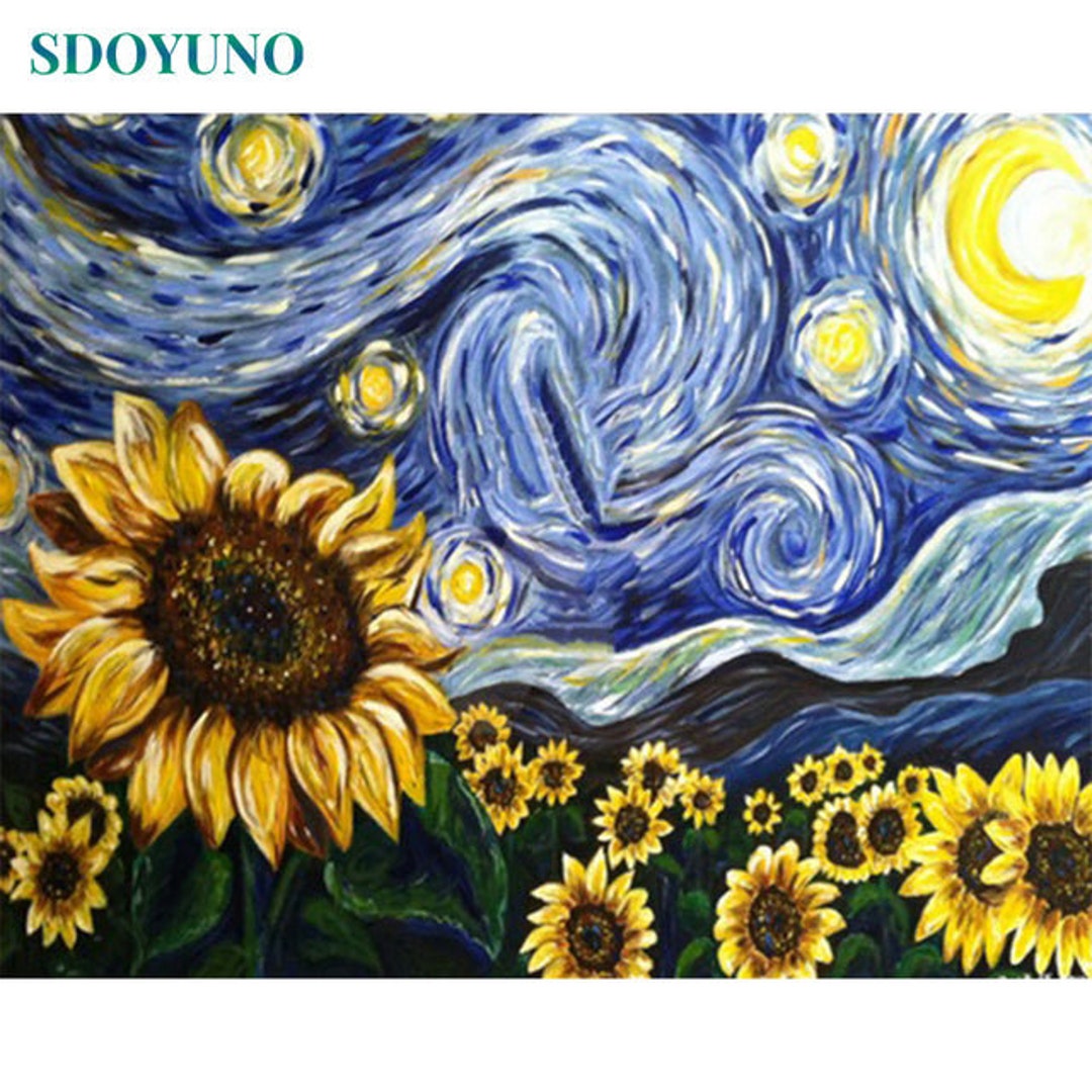DIY Starry Night Paint by Numbers on Canvas Kit for Adults - Etsy