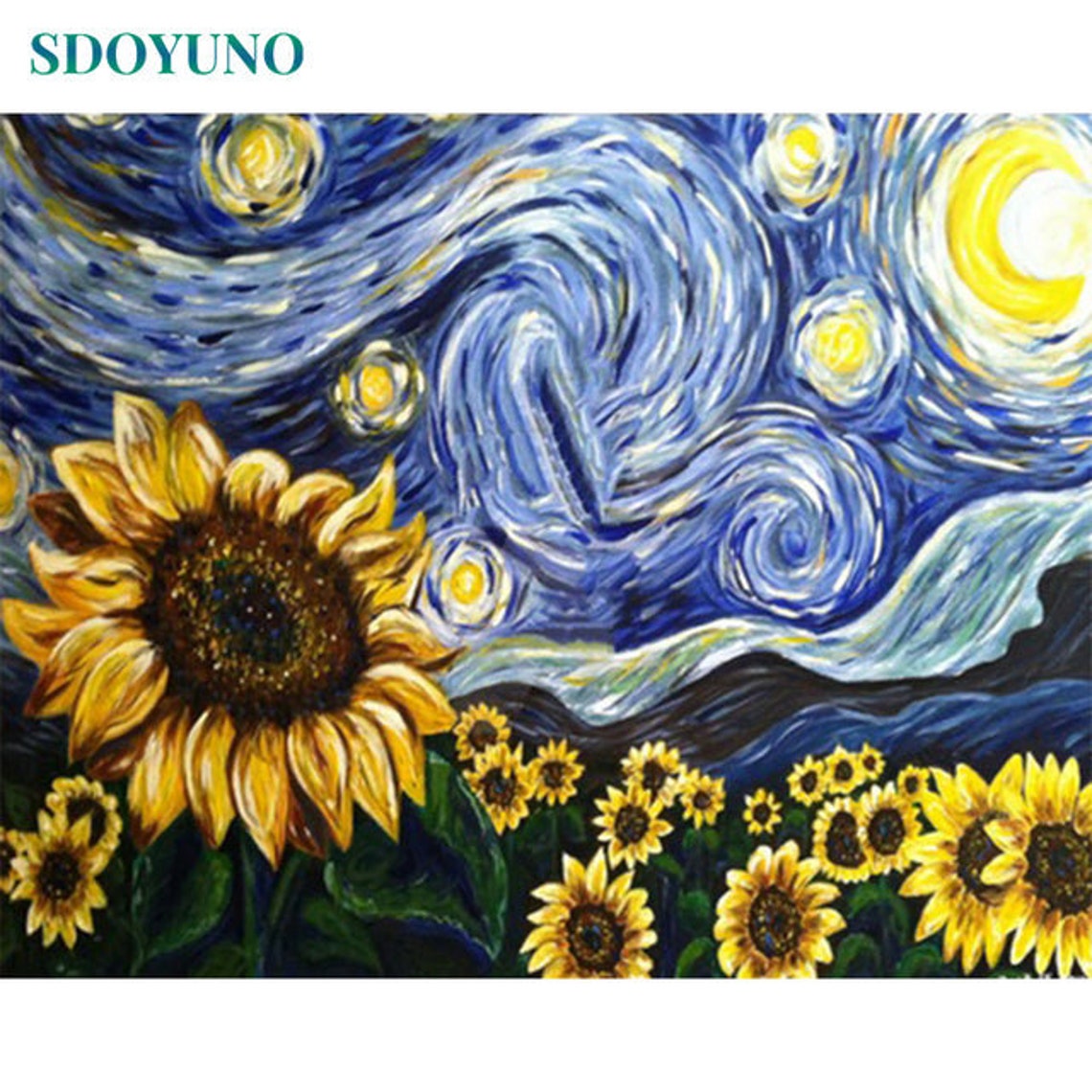 DIY Starry Night Paint by Numbers on Canvas Kit for Adults - Etsy