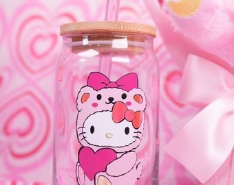 Hello Kitty Halloween Glass Cup, Hello Kitty Pumpkin, Mummy