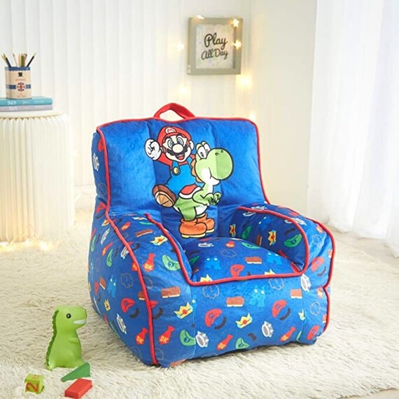Super Mario Bean Bag Chair Bean Bag Chair Kids Bean Bag Etsy