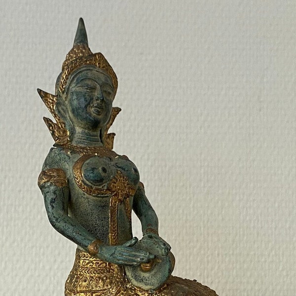 Thais bronzen beeld - Aziatisch beeldje - Boeddhistisch figuur