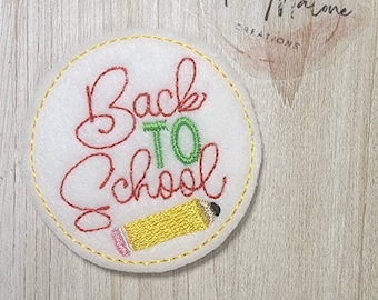 Back to School Feltie Embroidery Design