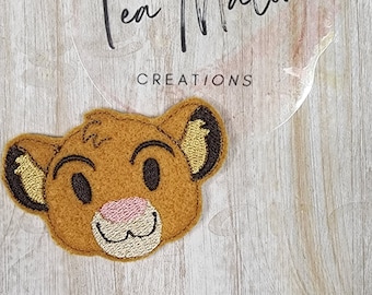 Motif de broderie feutre lionceau