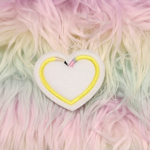 Pencil Heart Feltie Embroidery Design