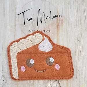 Kawaii Pumpkin Pie Headband Slider Embroidery Design