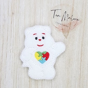 Autism Bear Embroidery Design