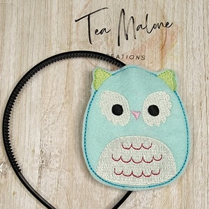 Squishy Owl Headband Slider Embroidery Design