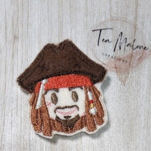 Pirate Captain Feltie Embroidery Design