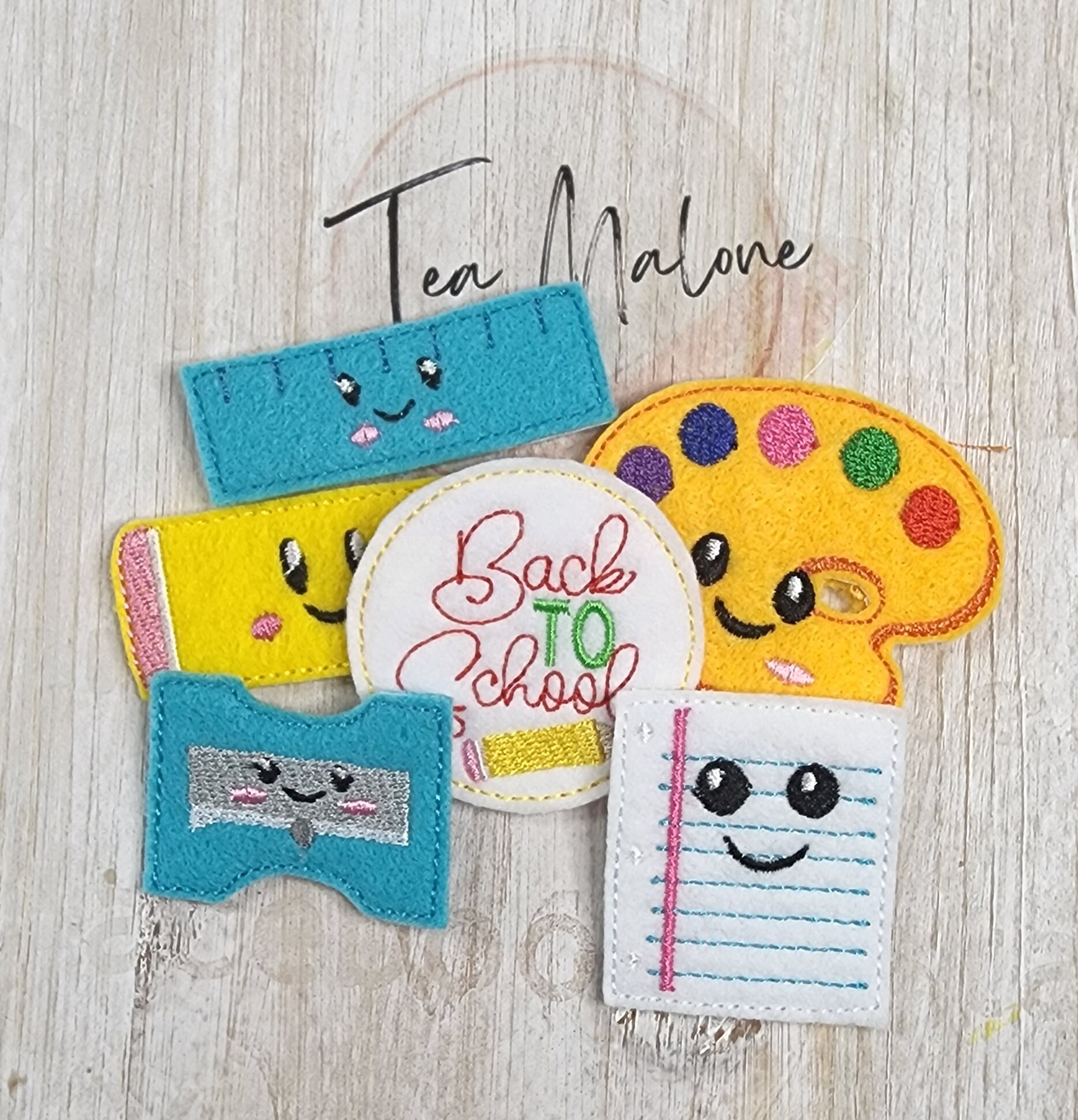 Back to School Set Feltie Embroidery Design - Etsy