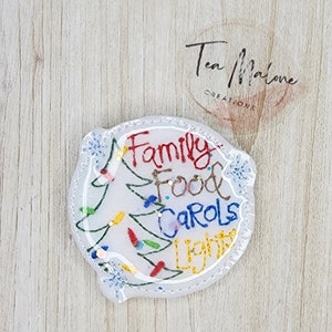 Family Food Carols Lights Embroidery Design