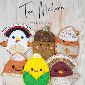 Squishy Fall Friends Set Embroidery Design