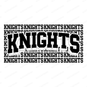 Knights School Spirit Cut File, Cricut Silhouette Files Svg, Knights Mascot, Knights Png Digital File, Knights Fan Shirt, Knights Shirt Svg