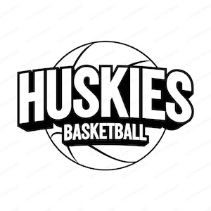 Svg maman de basket-ball Huskies prêt pour la Cricut, Huskies Game Day Cheer Svg coupe fichier téléchargement immédiat, esprit d'équipe de basket-ball Huskies Png