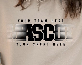 Custom Team Mascot SVG: School Spirit Cut File (Digital Download)