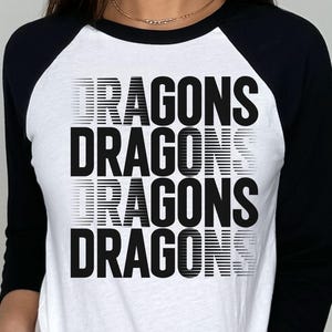 Dragons Mascot SVG Cricut Cut File, Shirt Vector Art, Instant Digital Download, Dragon Design, Team Spirit Graphics Png, Dragons Clipart Svg