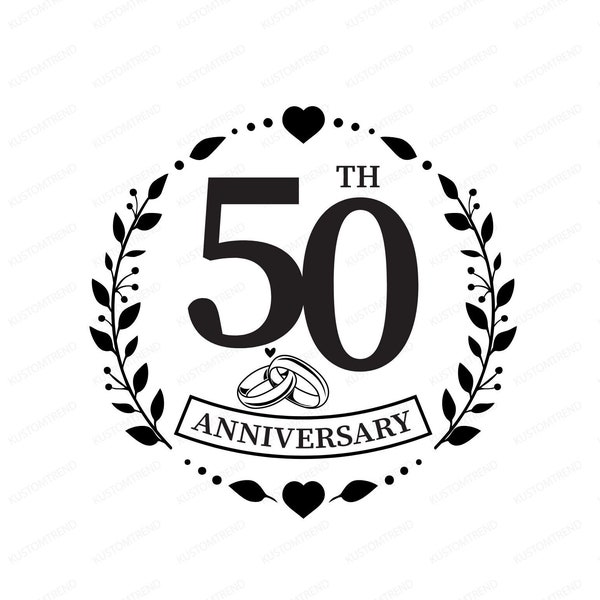 50Th Wedding Anniversary for Parents Svg 50 Years Anniversary Svg Happy 50Th Parents Anniversary Marriage Svg Cut File Couples Svg Eps Png