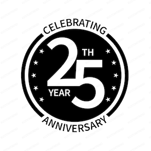25e jaar zilveren bruiloft verjaardag SVG Cricut-bestand voor Instant Download, 25e verjaardag shirt PNG-bestand, huwelijksverjaardag cut-bestand