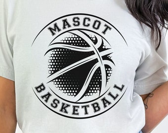 Custom Basketball Mascot SVG: School Team Logo (Digital Download)