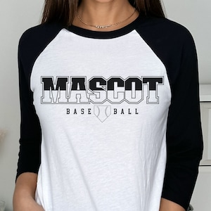 Baseball Team Mascot Shirt Svg Png Eps File for Cricut, Custom Mascot Sweatshirt Sublimation Png, Baseball Cheer Mom, Baseball Team Template
