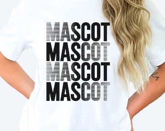 Custom Mascot SVG: School Team Spirit Design (Digital Download)