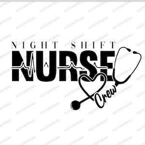 Archivo SVG de camisa de enfermera de turno de noche para Cricut, camisa de enfermera Png, camisa Svg de In My Night Shift Era, Rn Er Nurse Print Ready Png, camiseta de enfermería
