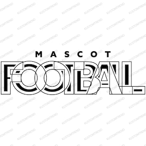 Custom Mascot Football Svg Cricut Cut File, Mascot Svg Digital Download, Sports Mascot Svg, Your Team Football Shirt Svg, School Mascot Svg