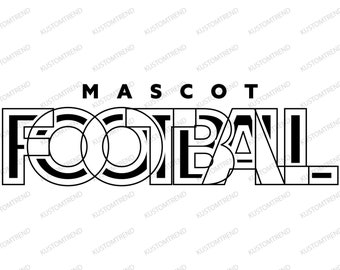 Mascot Football SVG Cut File: Team Shirt Design (Digital Download)