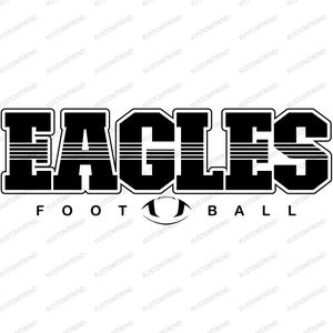 Archivo SVG de mascota de fútbol americano de los Eagles (descarga digital)