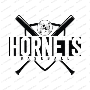 Hornet Baseball Mascot SVG: Team Shirt Design (Digital Download)