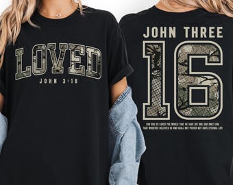 Johannes 3:16 Christliches Glaubens basiertes T-Shirt, religiöse Bibel-Vers-Kleidung, Jesus liebte Weltschrift-T-Stück